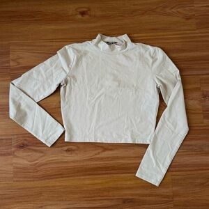 Zara Off-White Long Sleeve Top